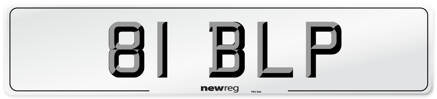 81 BLP Number Plate from New Reg
